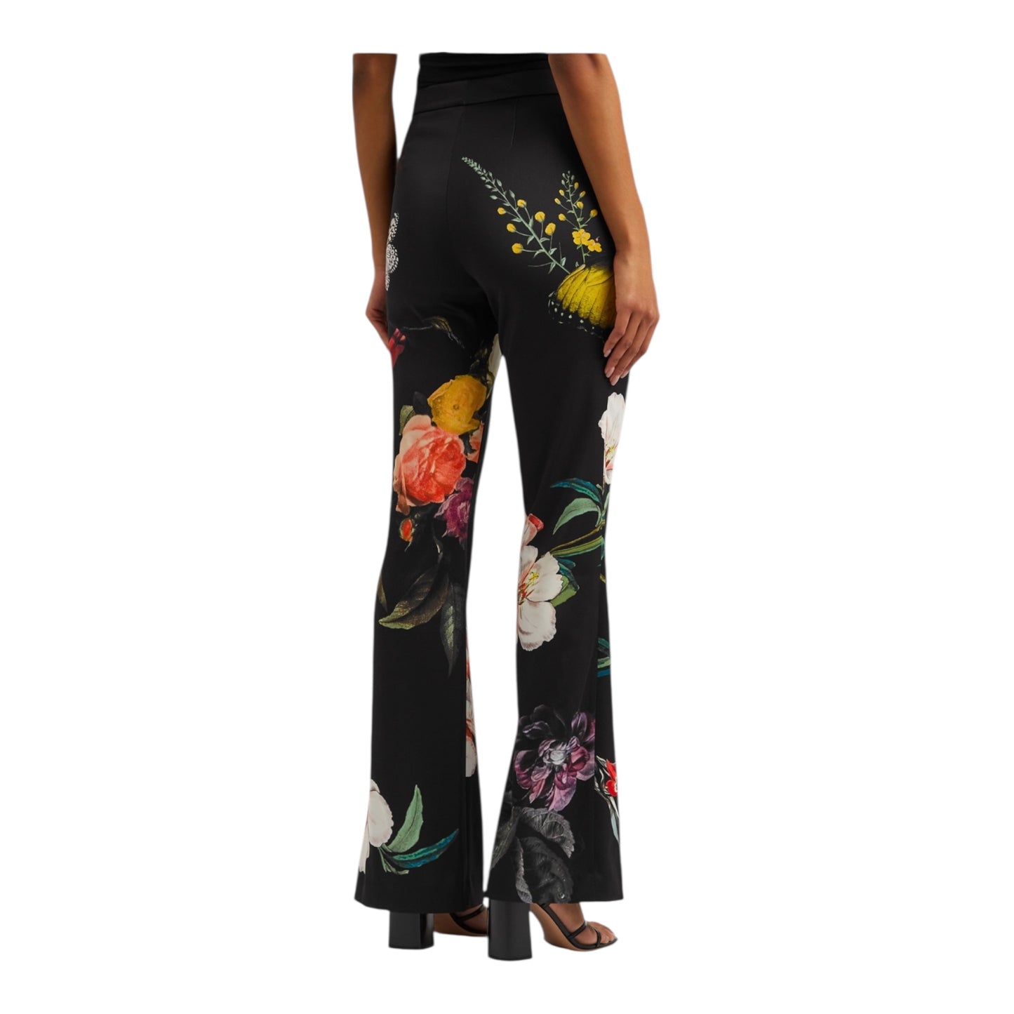 Ronnie floral-print satin-crepe trousers size 4