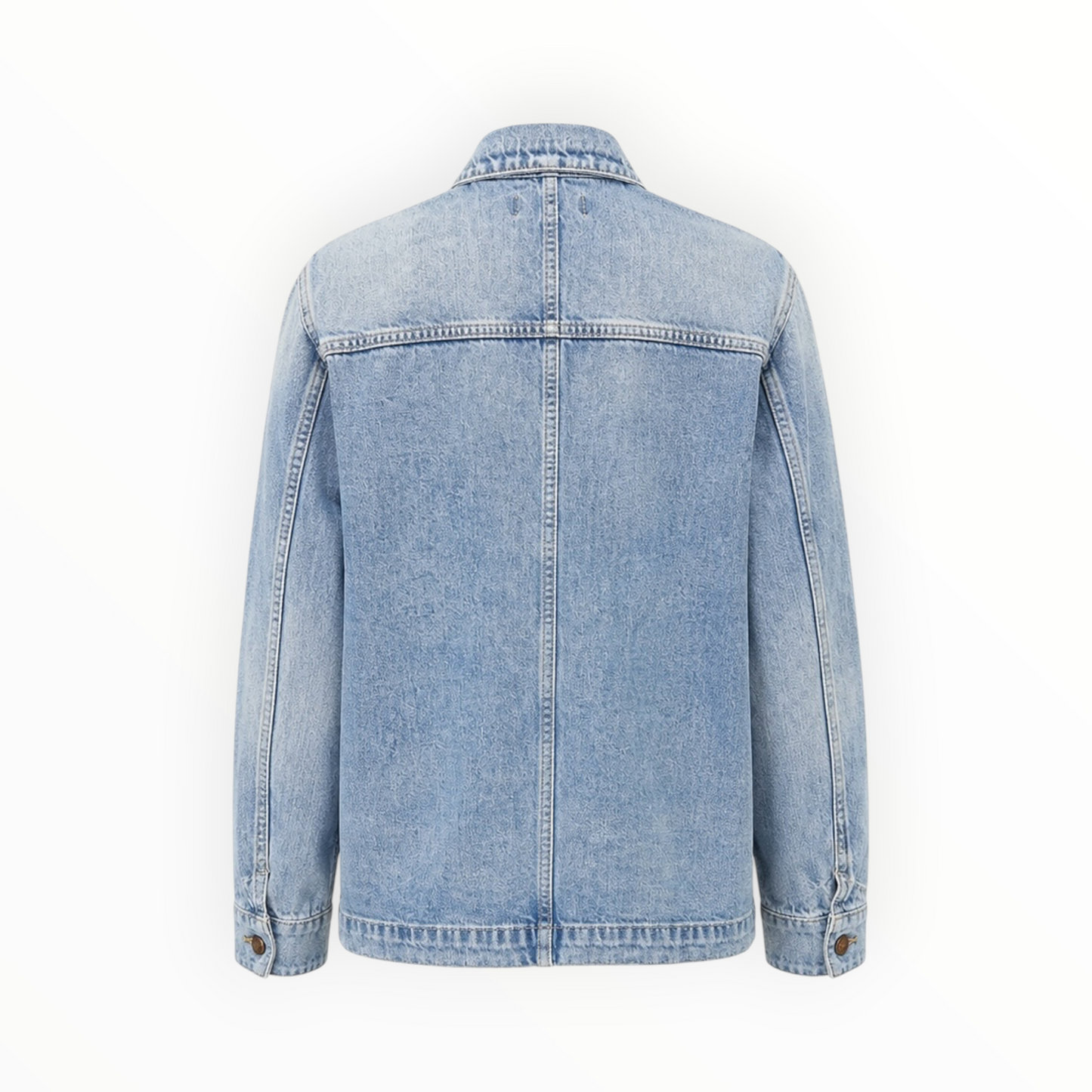 Embroidered Pocket Denim Utility Jacket size L