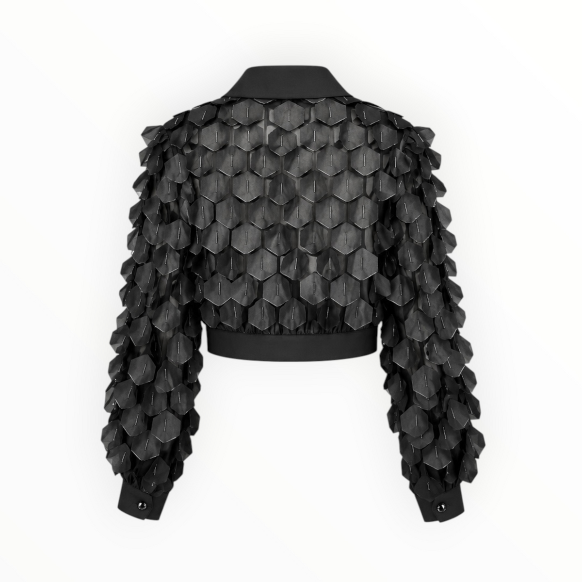 3D Appliqué Cropped Blouse size M