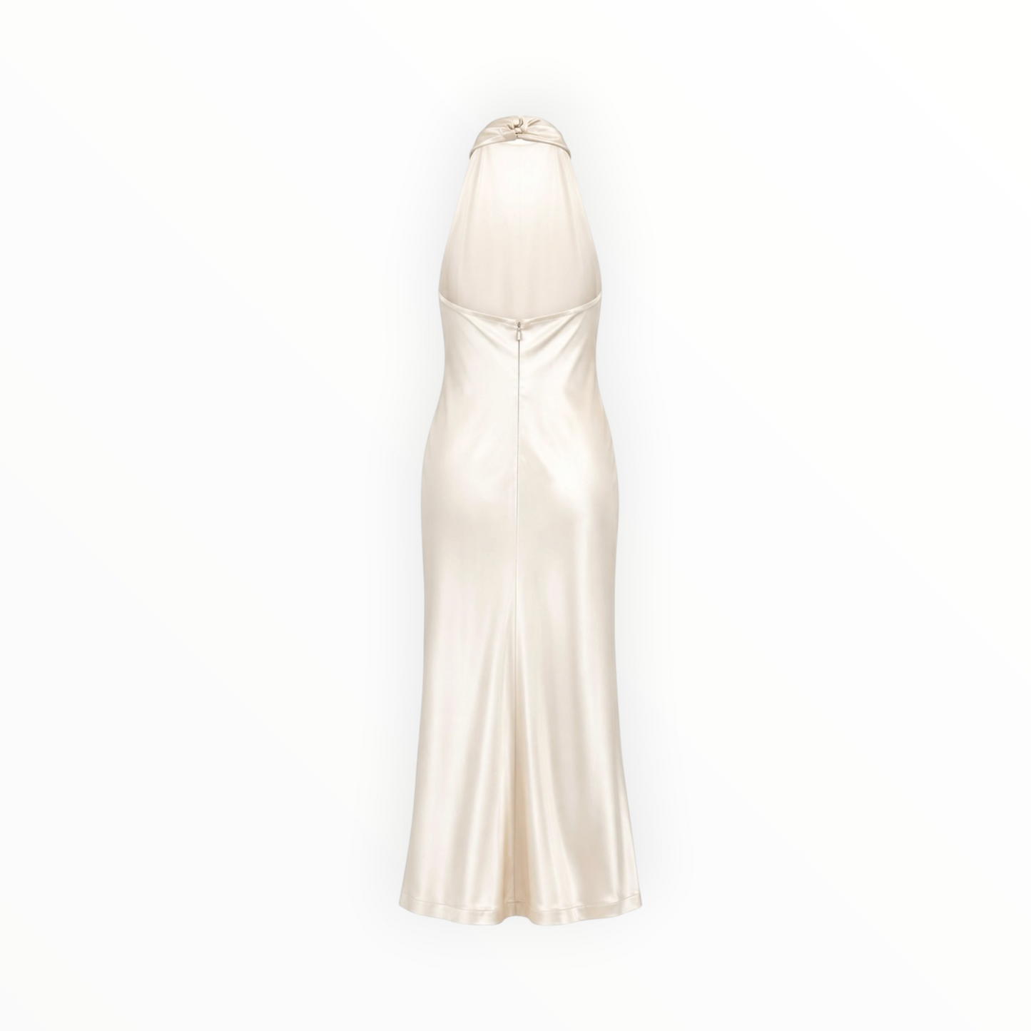 Satin Ruched Halter Dress size M