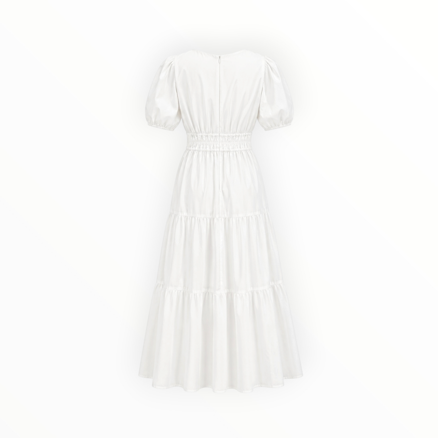 Puff Sleeve Smocked Tiered Dress size S