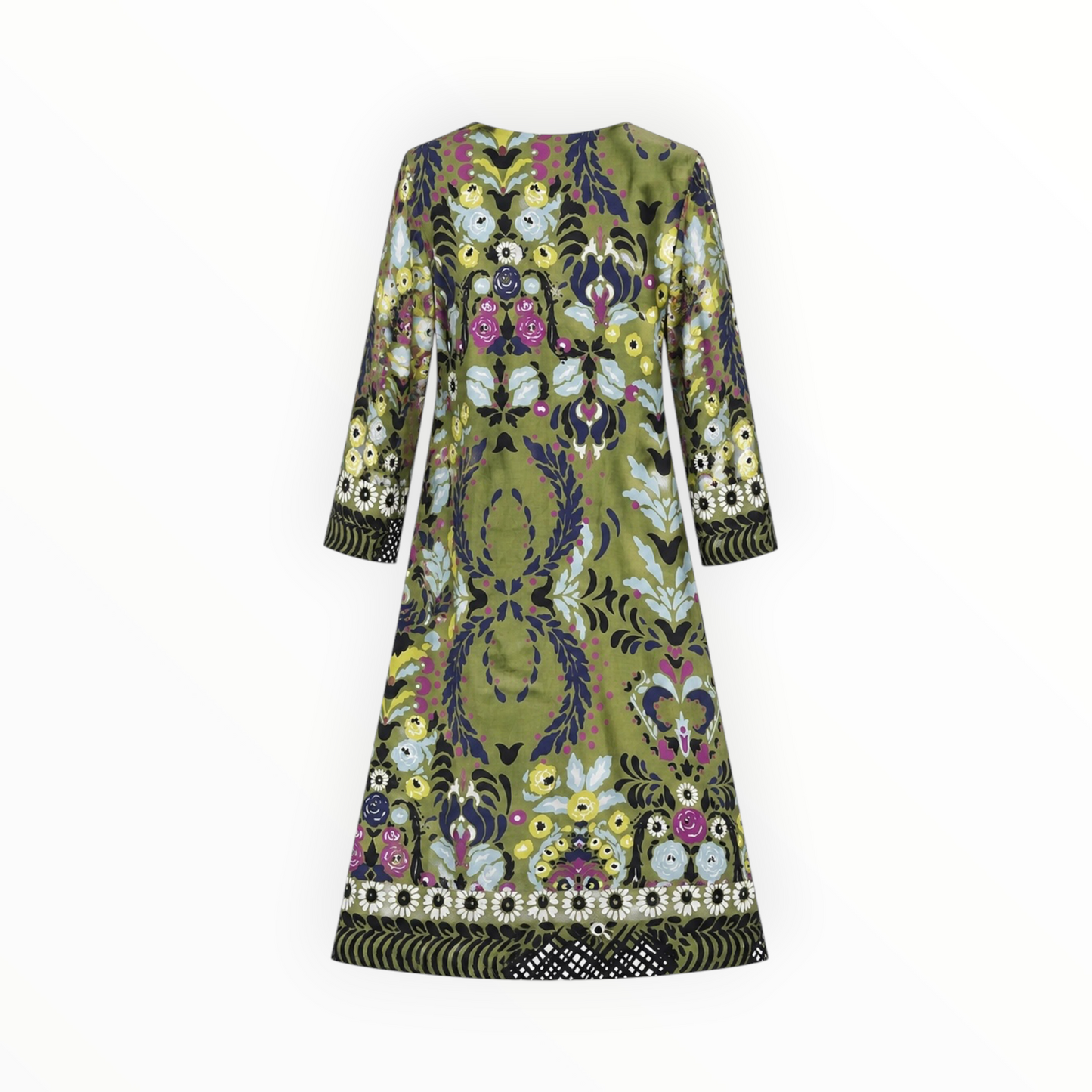 Ornamental Print Tunic Dress size M
