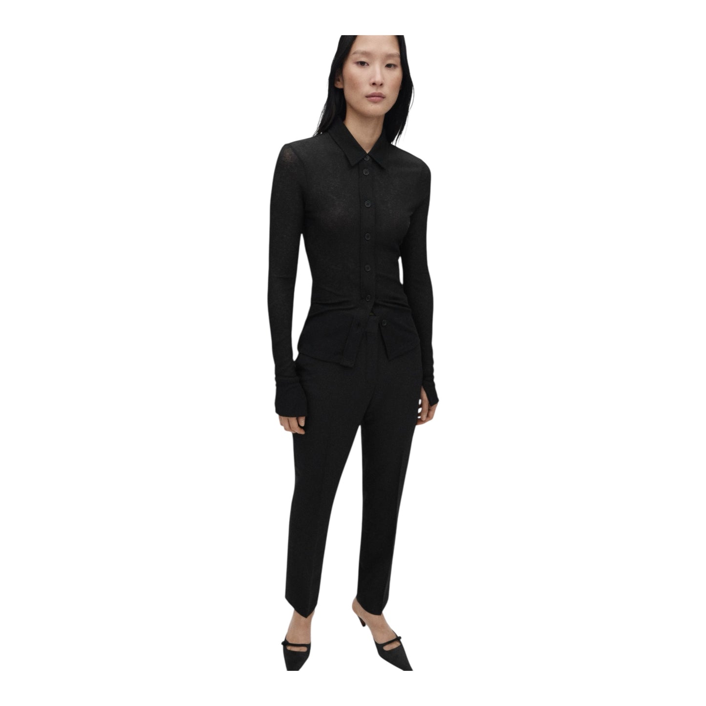 Straight Leg Suit Trousers
