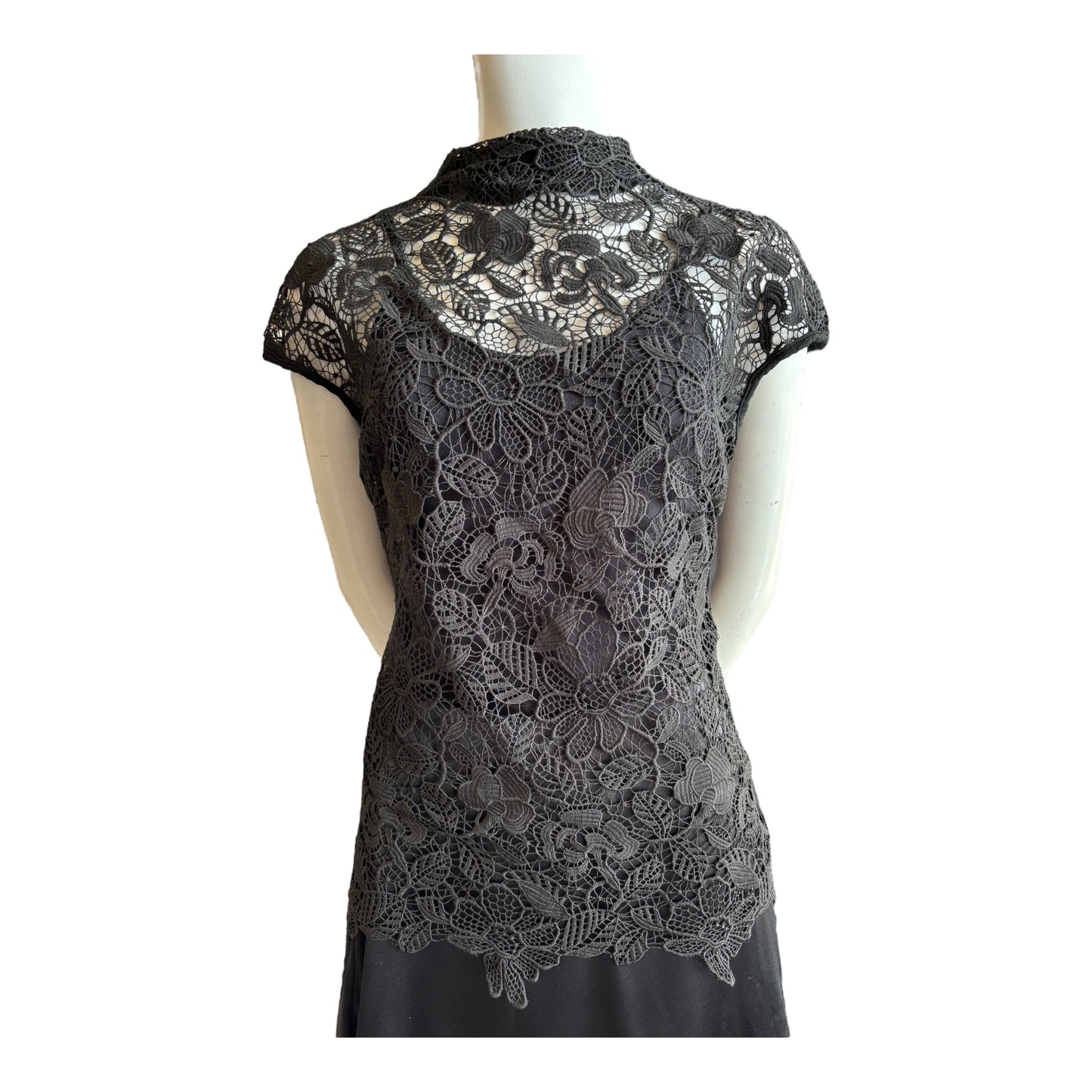 Mock Neck Lace Shirt size 8