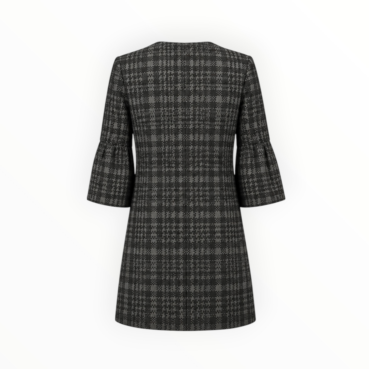 Plaid 3/4 Bell-Sleeve Coat size 4