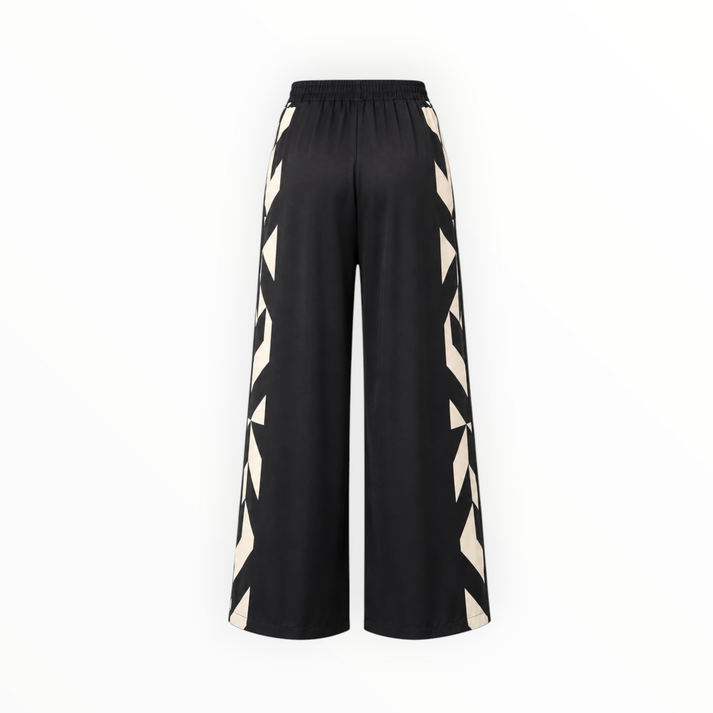 Wide Leg Geometric Panel Pants size L