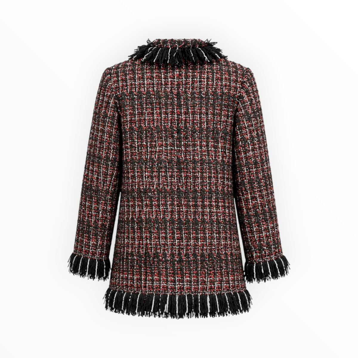 Fringe Tweed Jacket size L