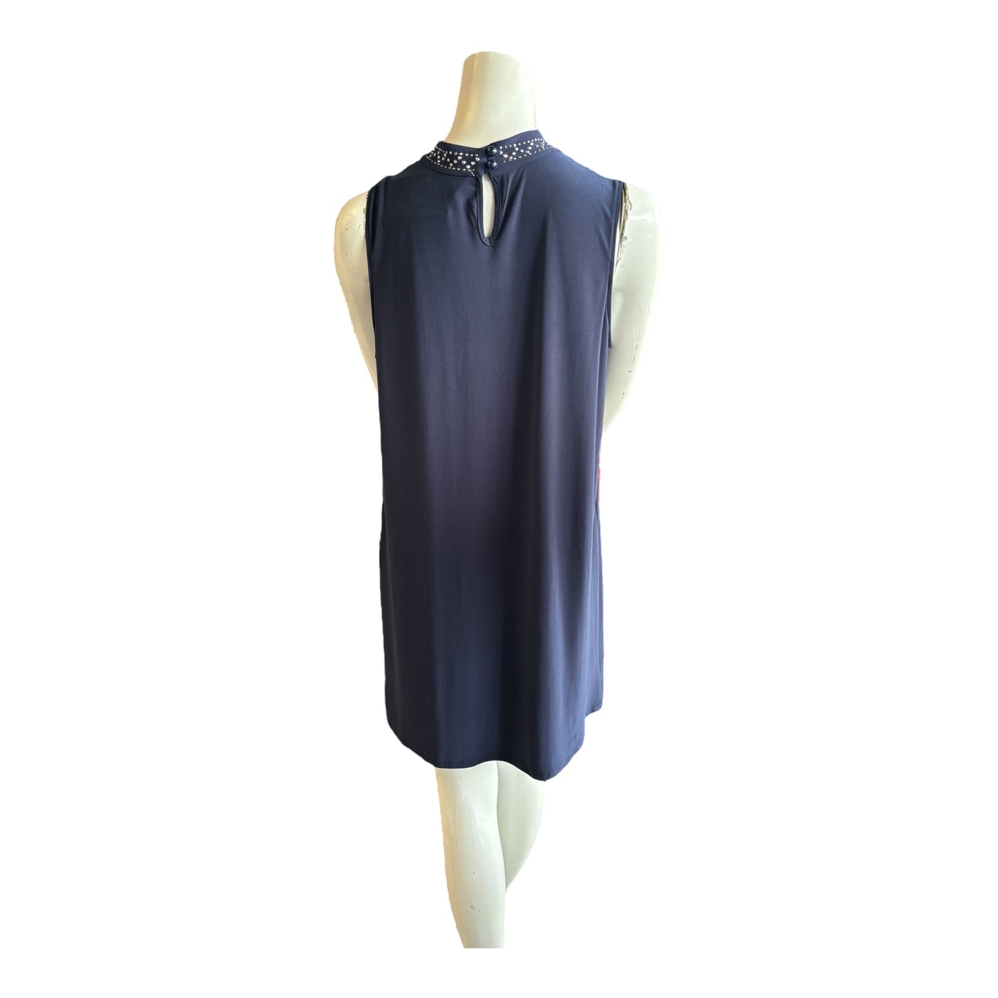 Sleeveless Mock Neck Studded Dress size large