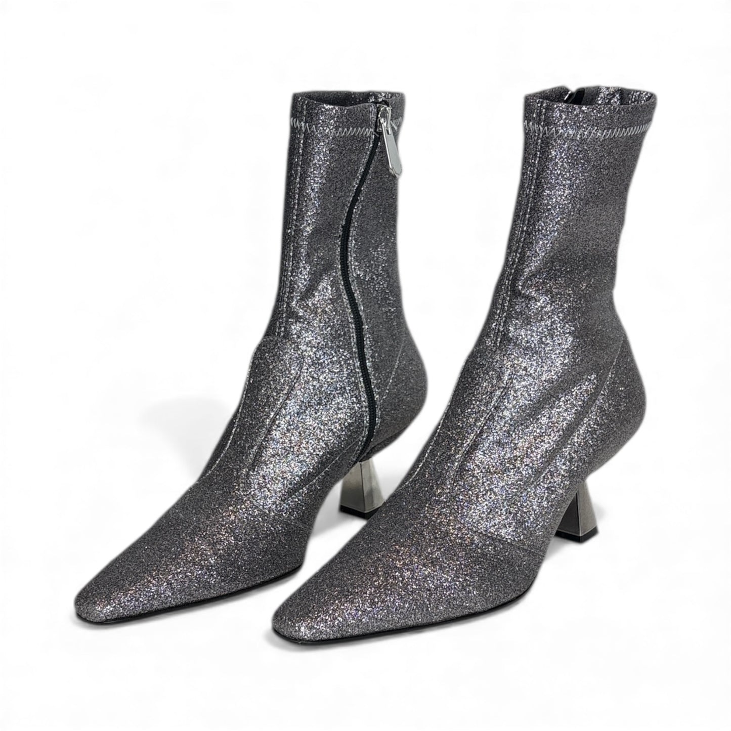 Metallic Kitten Heel Boots Size 37