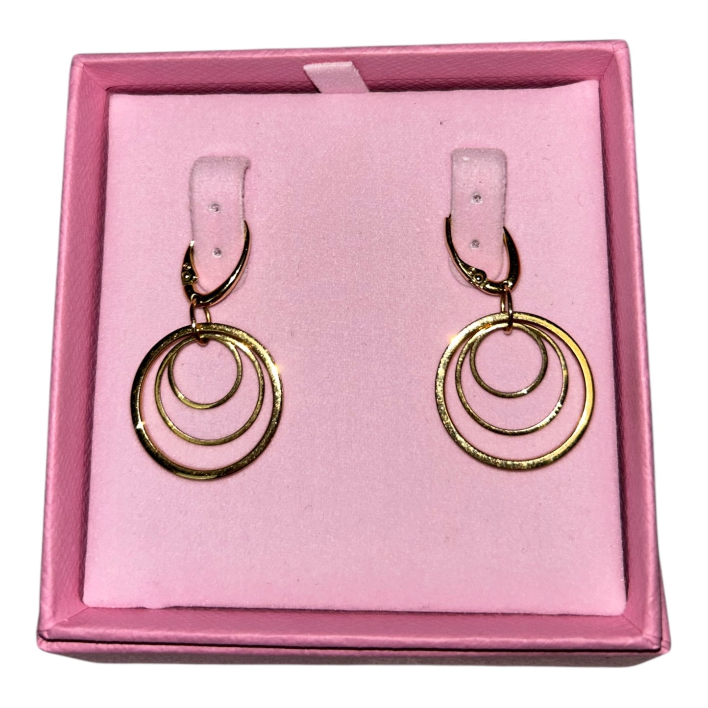 Triple Circle Drop Earrings WB