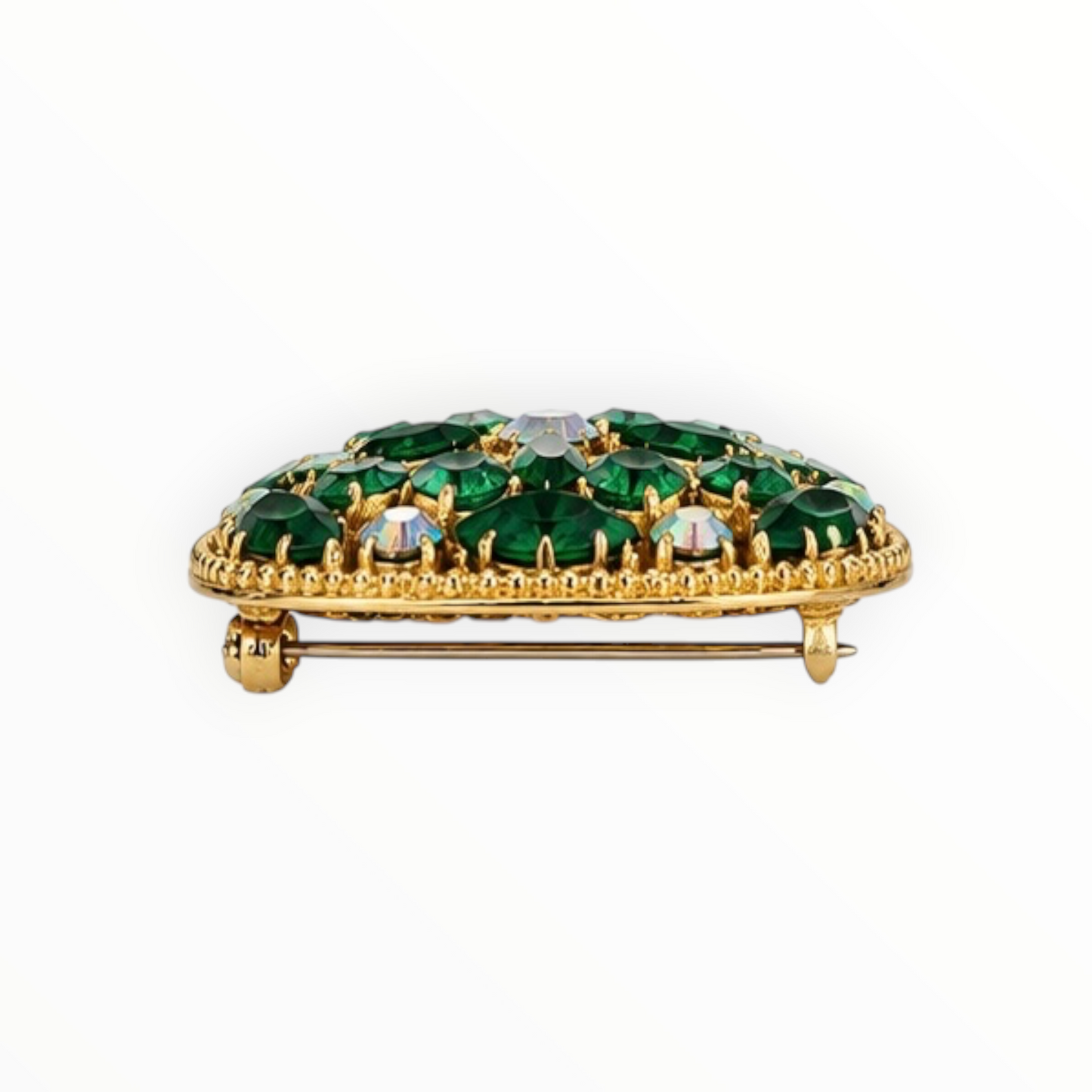 Emerald Rhinestone Brooch/Pendant
