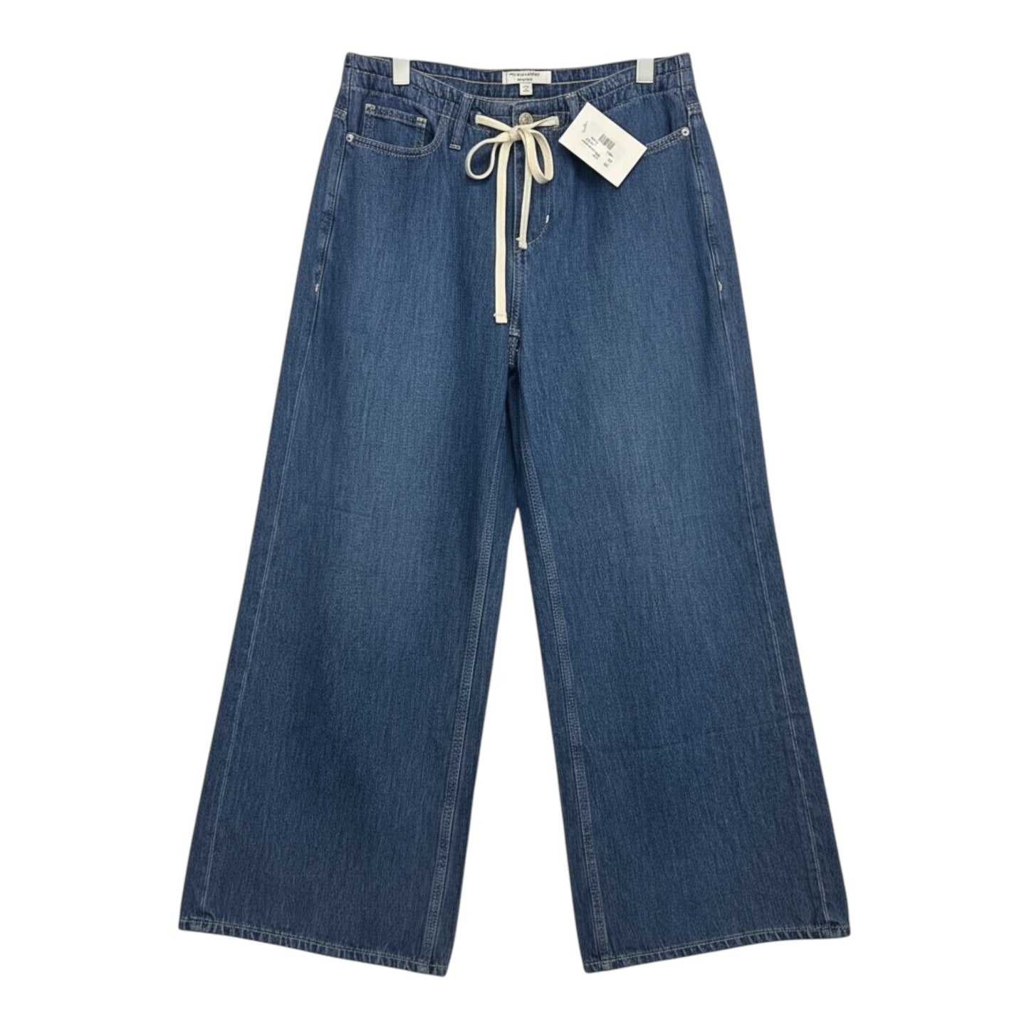 Mid-Rise Wide-Leg Drawstring Jean size 30 New with Tags