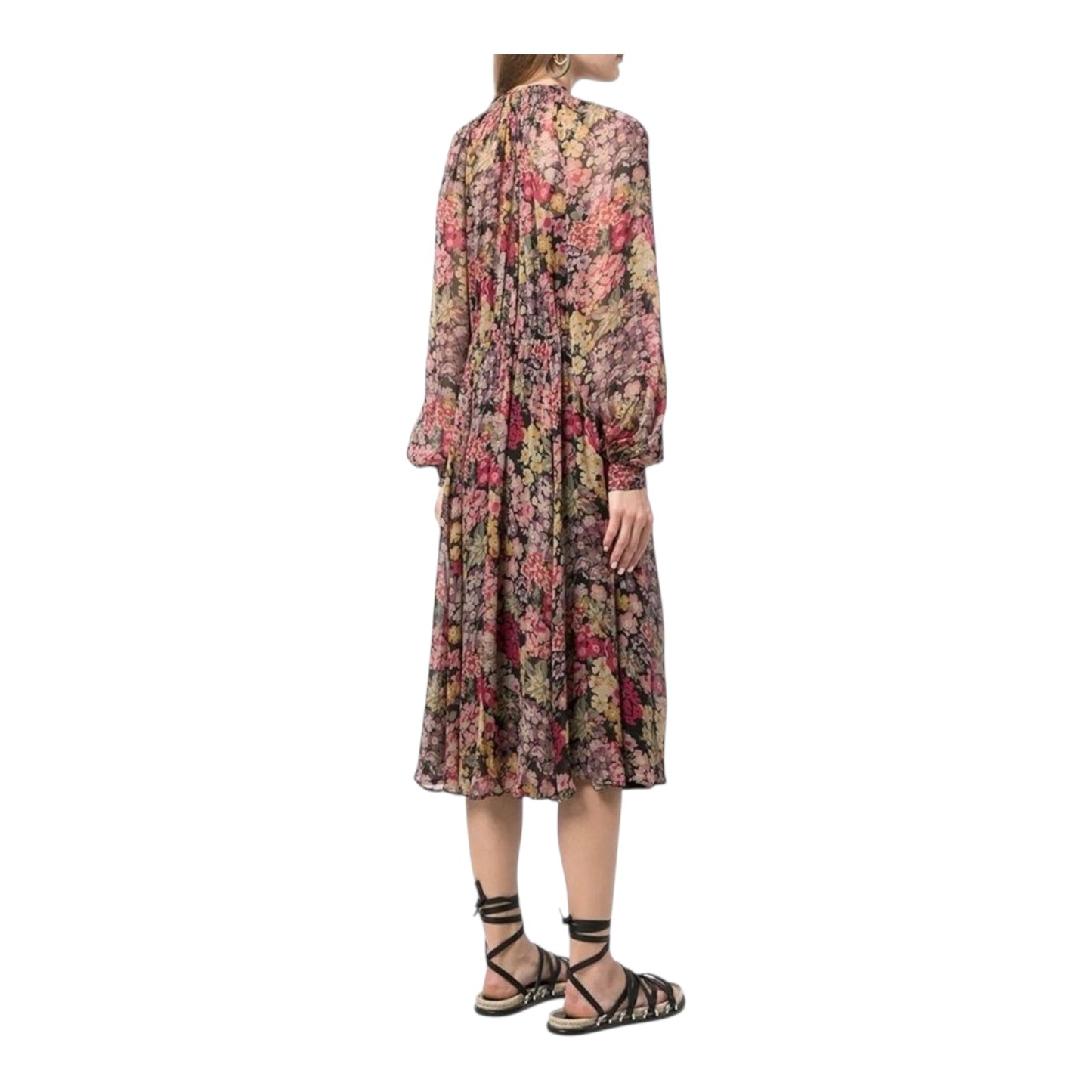 Floral Tie Neck Dress size 8