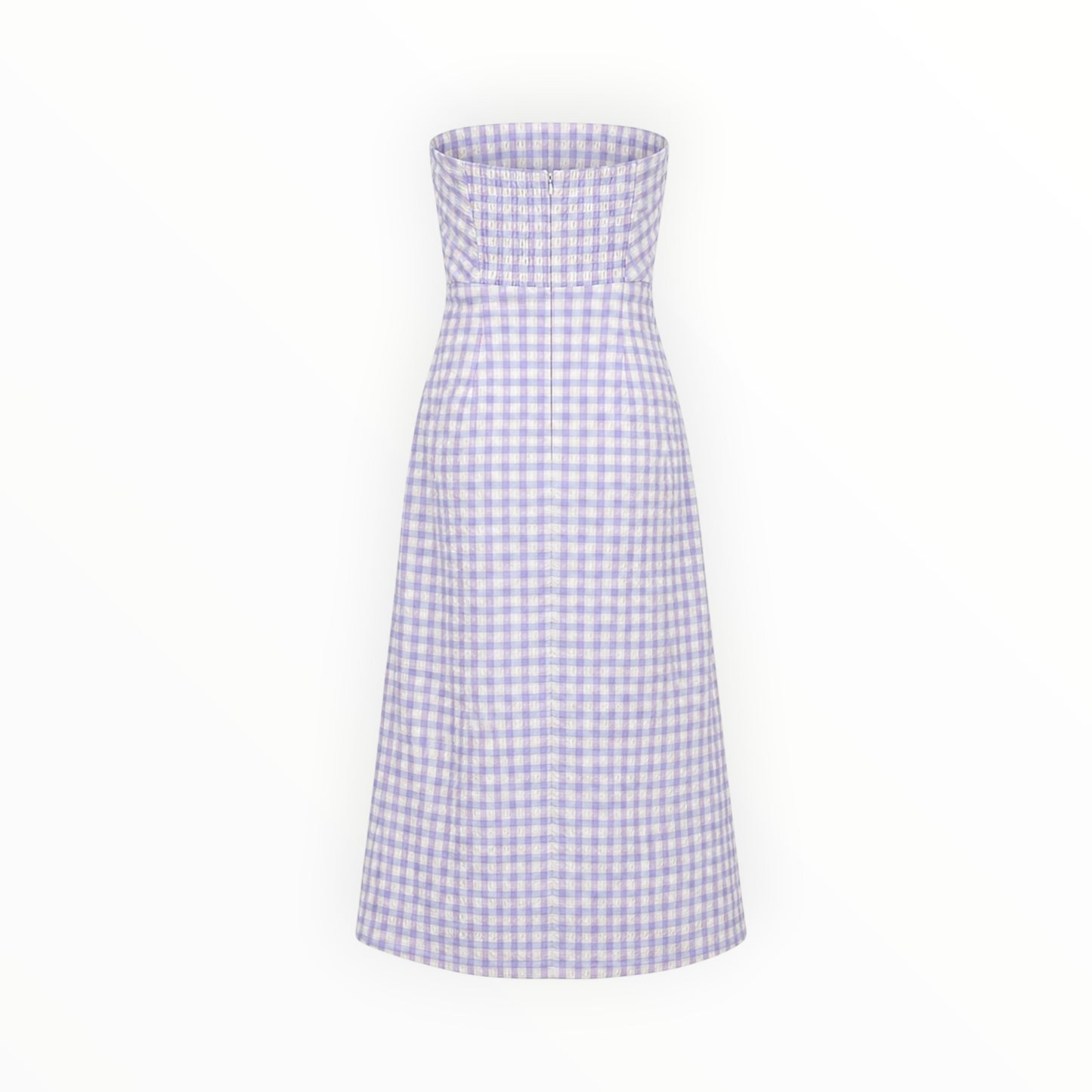 Gingham Strapless Midi Dress size XS