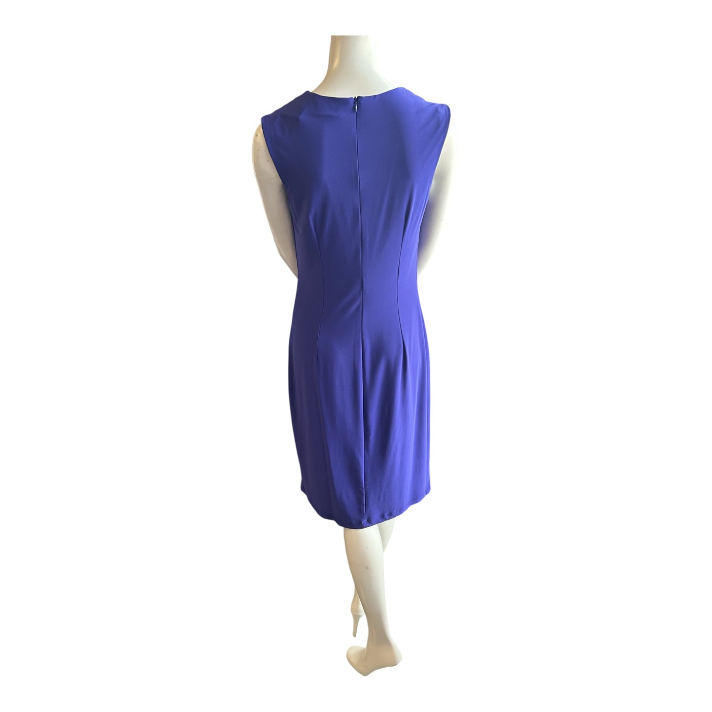 Fitted V-Neck Midi Dress size 12