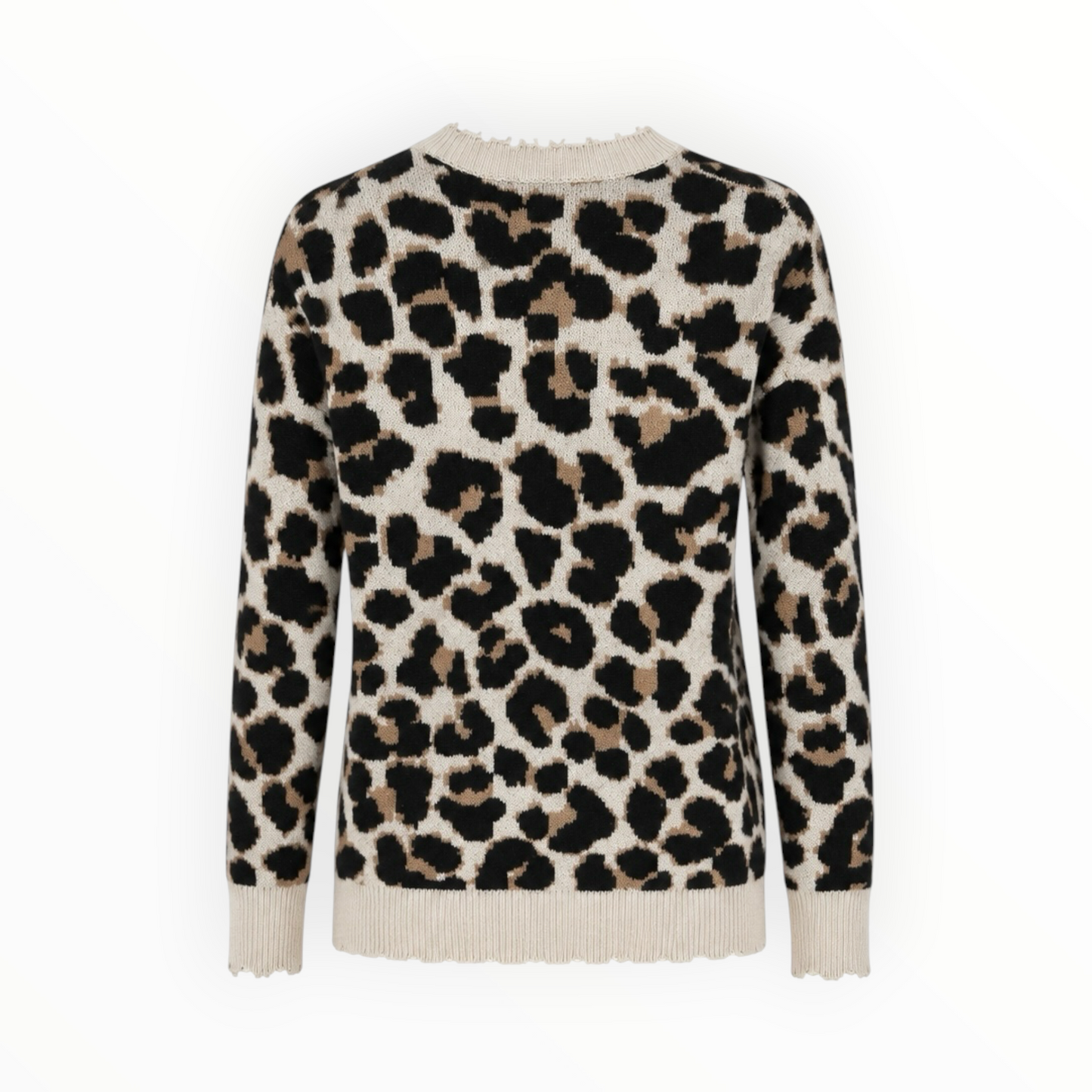 Leopard Print Knit Sweater size S