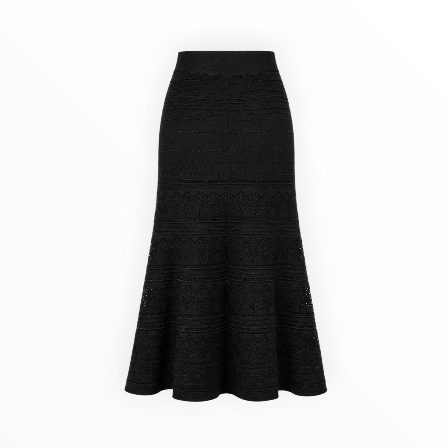 Textured Knit Mermaid Midi Skirt size S