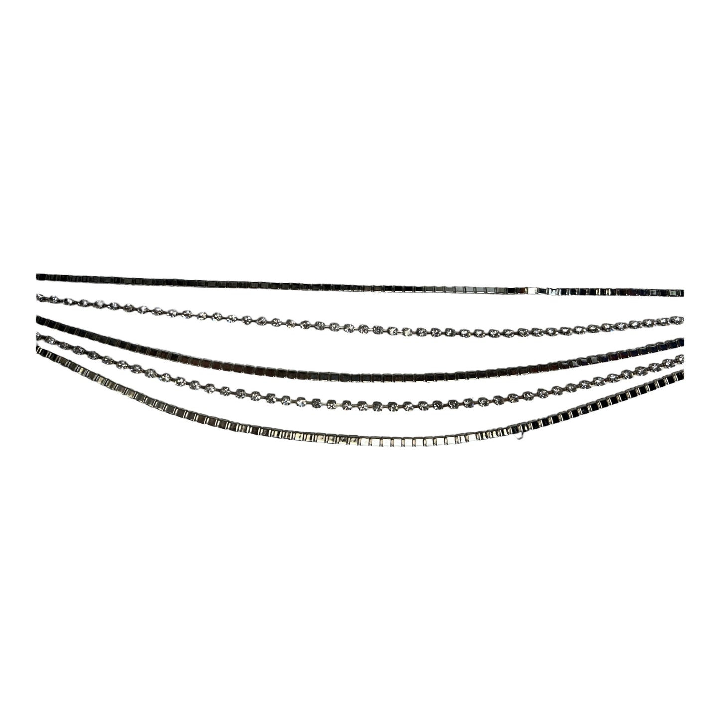 Silver Tennis chain belt sz xs/s