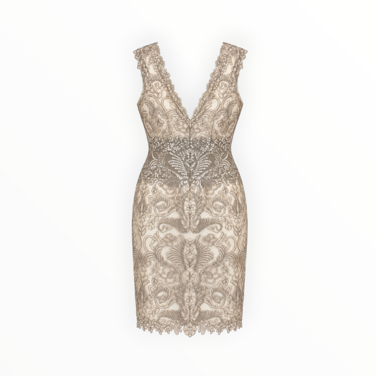 Embroidered Lace Cocktail Dress size 8