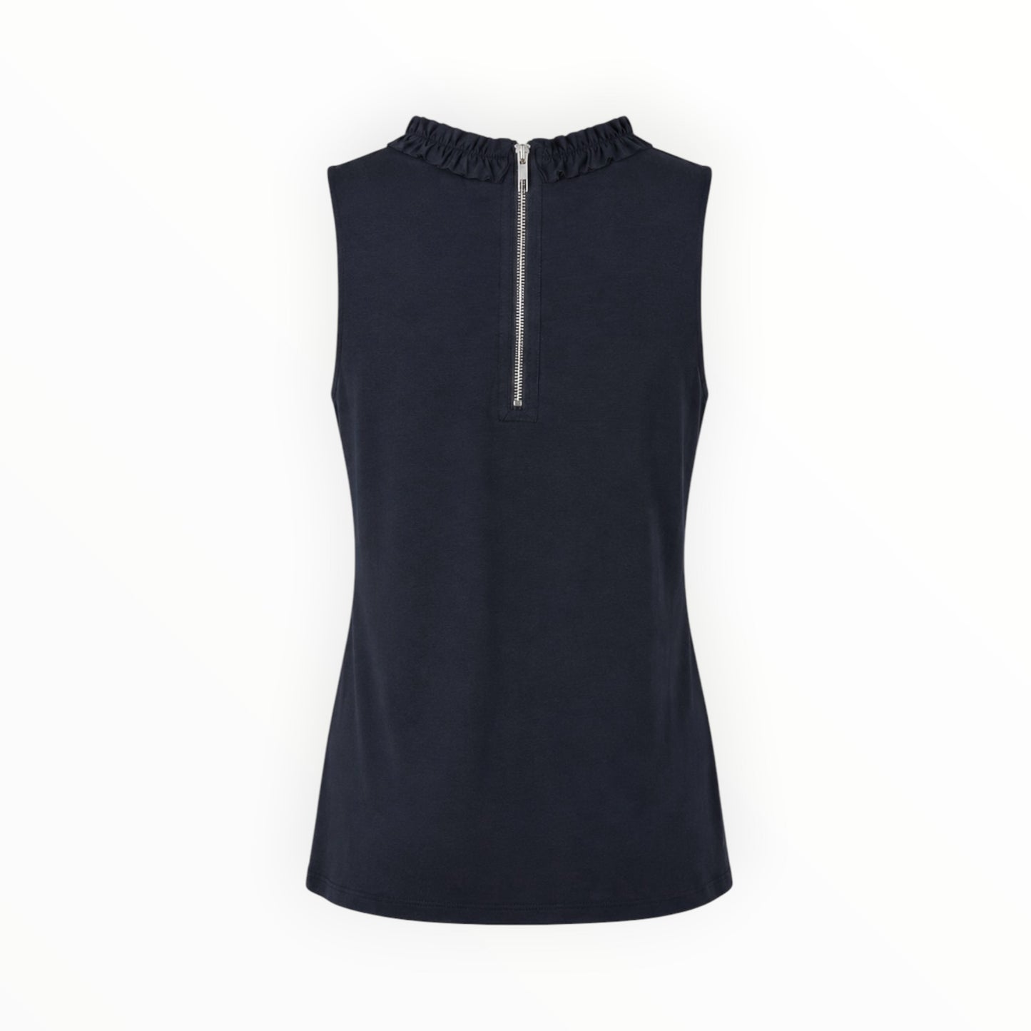 Ruffle-Front Sleeveless Top size S