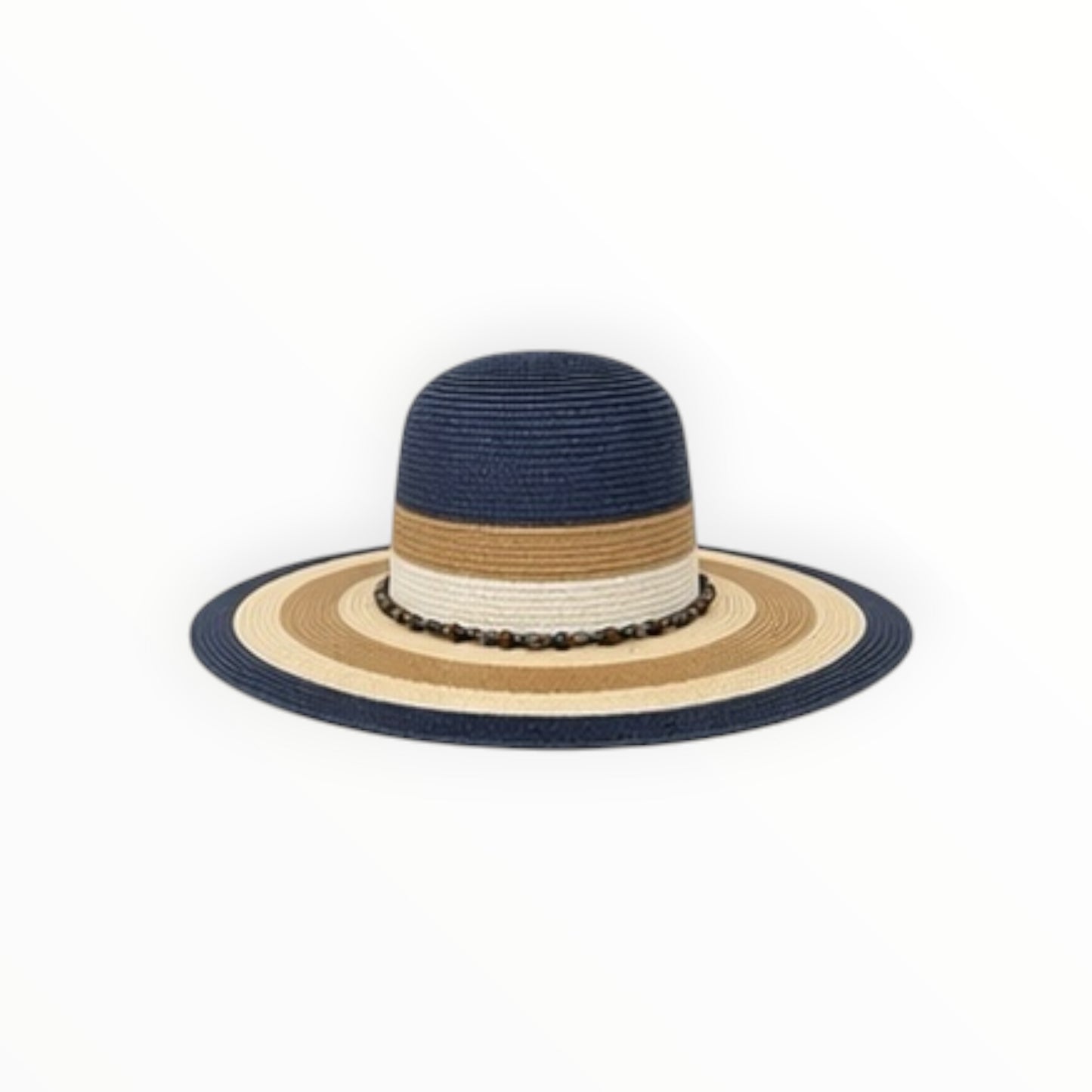 Striped Wide-Brim Sun Hat