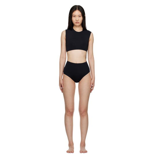 Exclusive Black Diagonal One-Piece Swimsuit size medium NWT