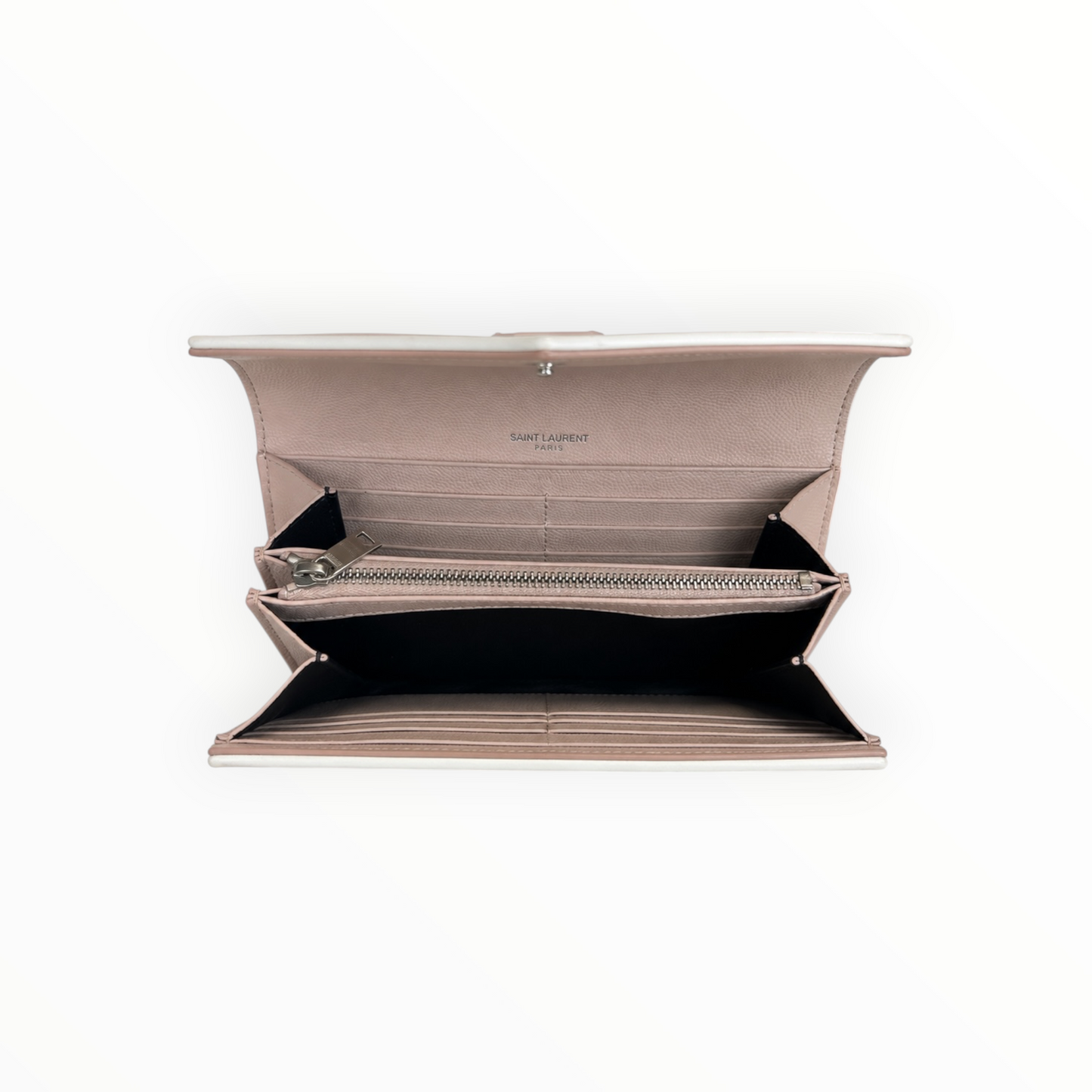 Rose Poudre Matelasse Leather Monogram Continental Wallet