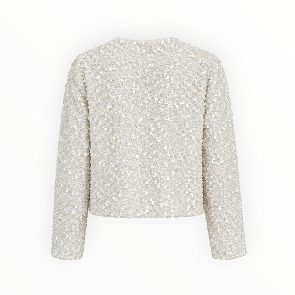 Sequin Bow-Front Jacket size M