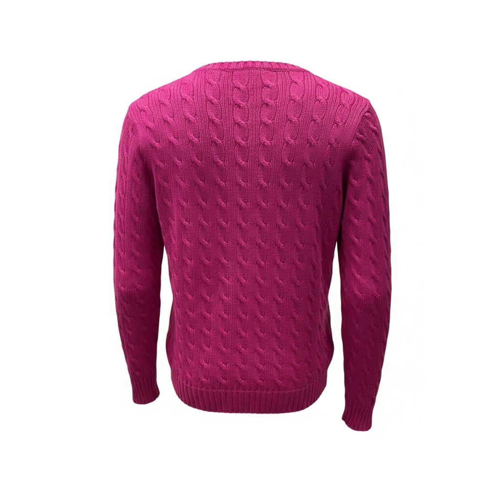 Neck Cable Knit Sweater Size M