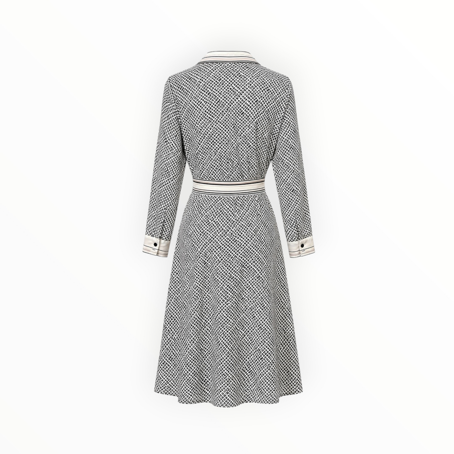 Geometric Belted Shirt Dress size 8