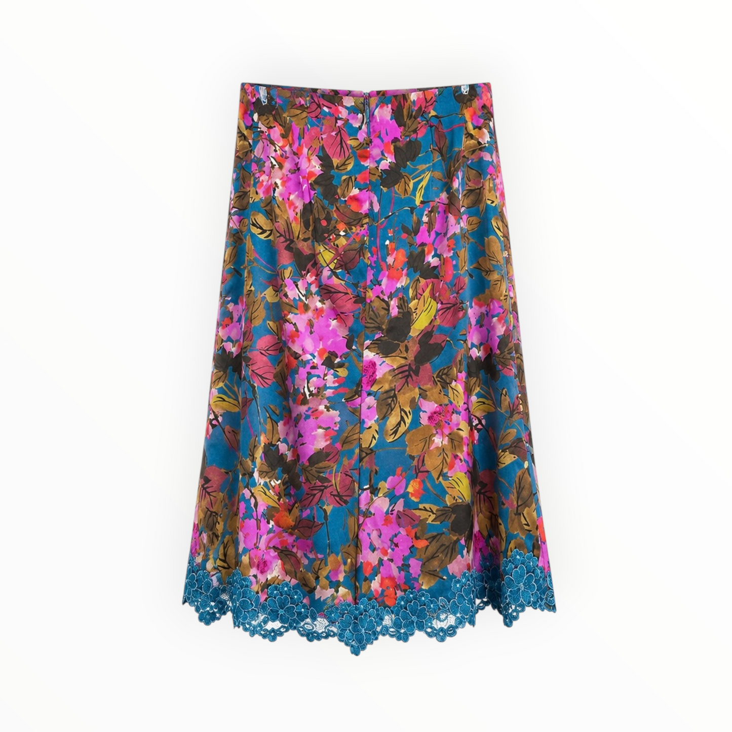 Floral Lace Hem Tank & Skirt Set size L
