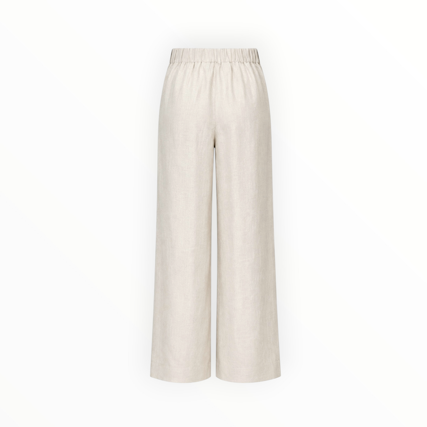 Linen-Blend Wide-Leg Pants size 42
