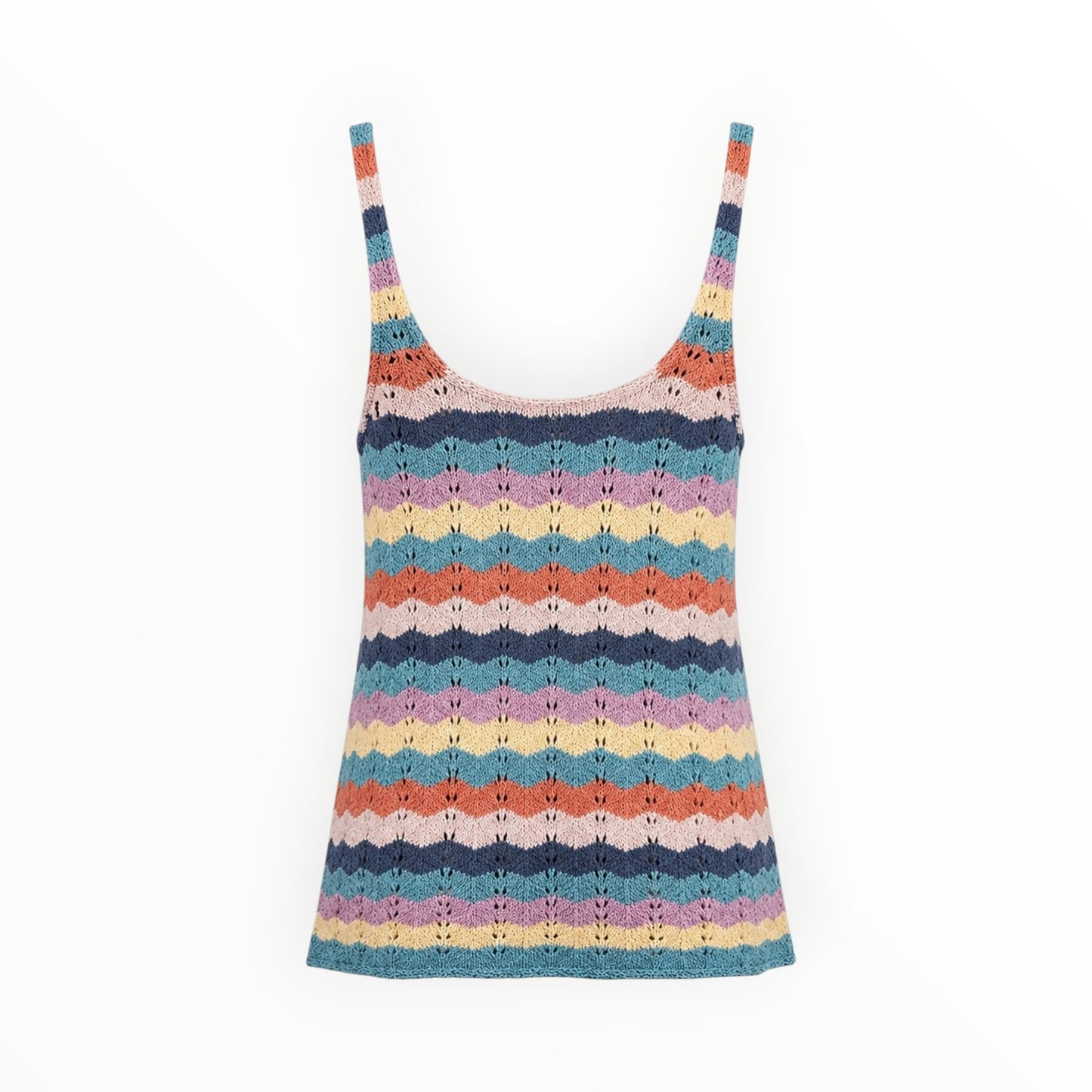 Rainbow Knit Tank Top size L