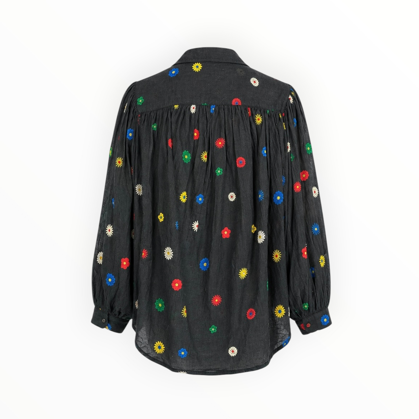 Floral Button-Up Blouse size S