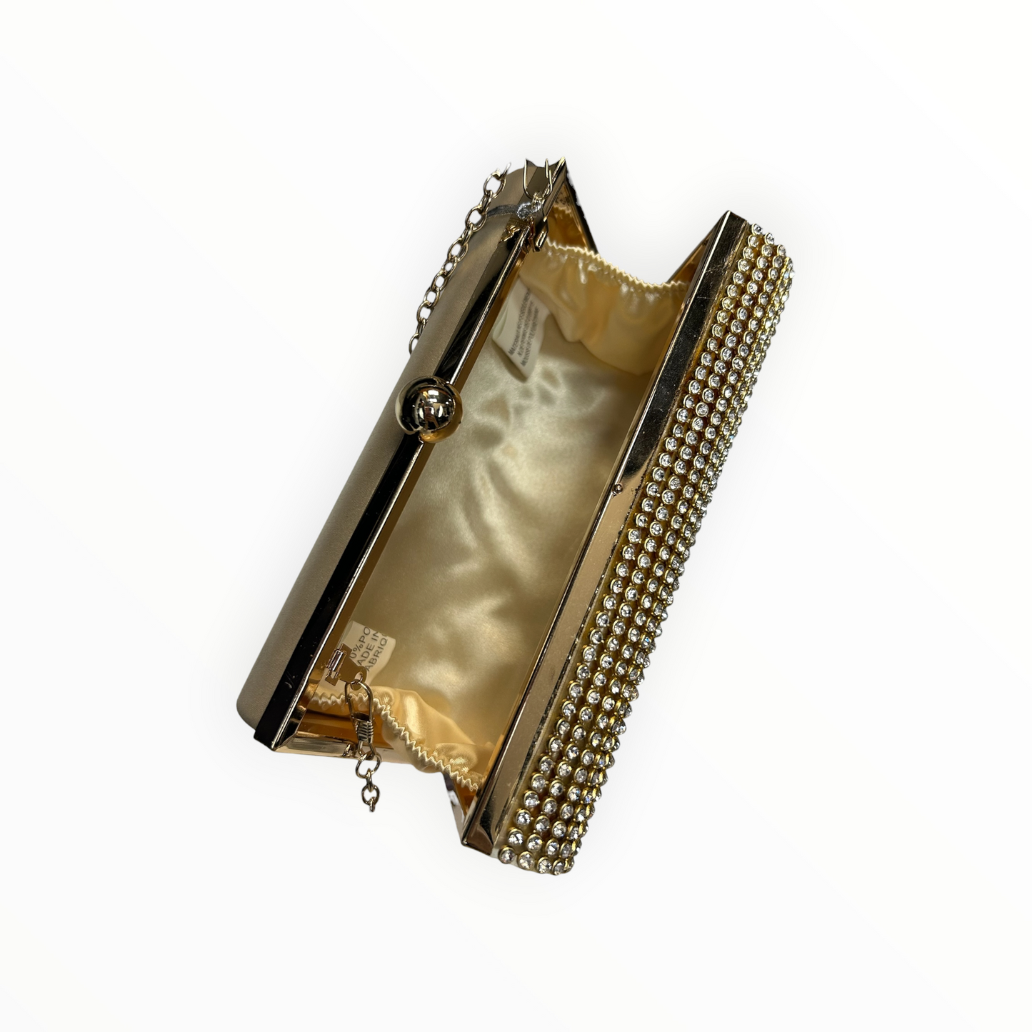 Rhinestone Embellished Clutch with Chain Strap NEW WITH TAGS