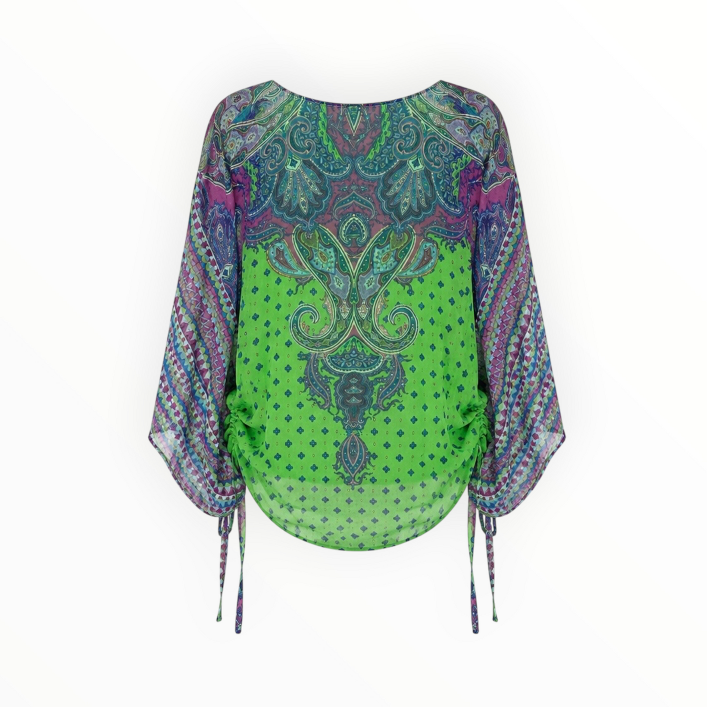 Paisley Drawstring Blouse size M