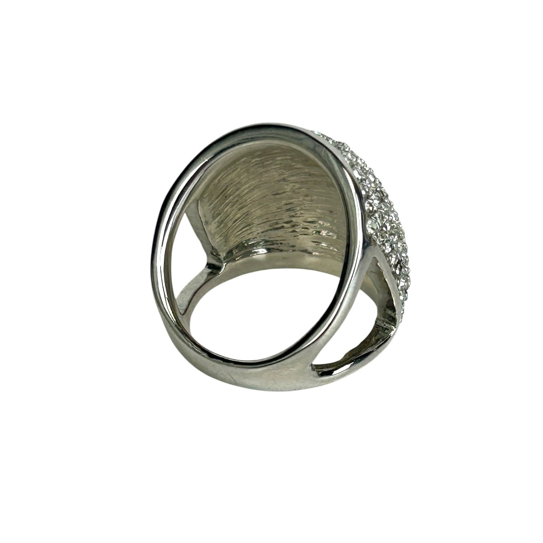 Pave set crystal done ring size 8