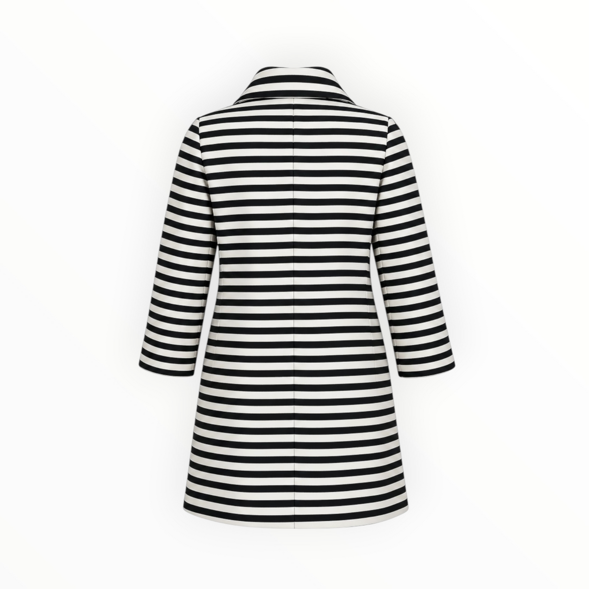 Striped Bow Neck Pea Coat size XS