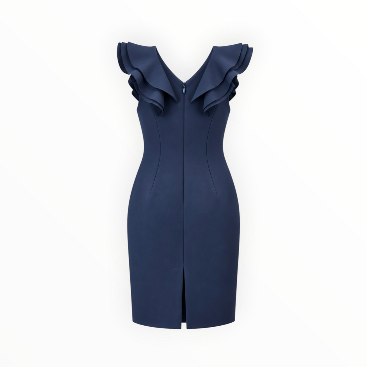 Ruffle Neoprene Sheath Dress size 4
