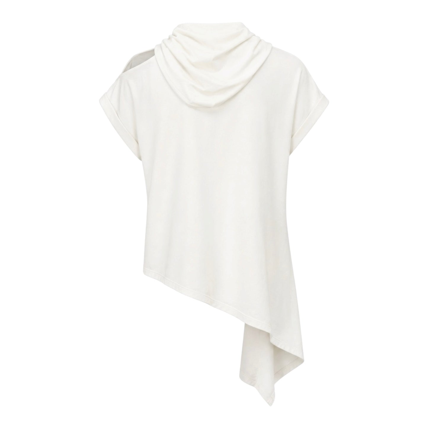 Asymmetrical Peekaboo Hoodie Top size M