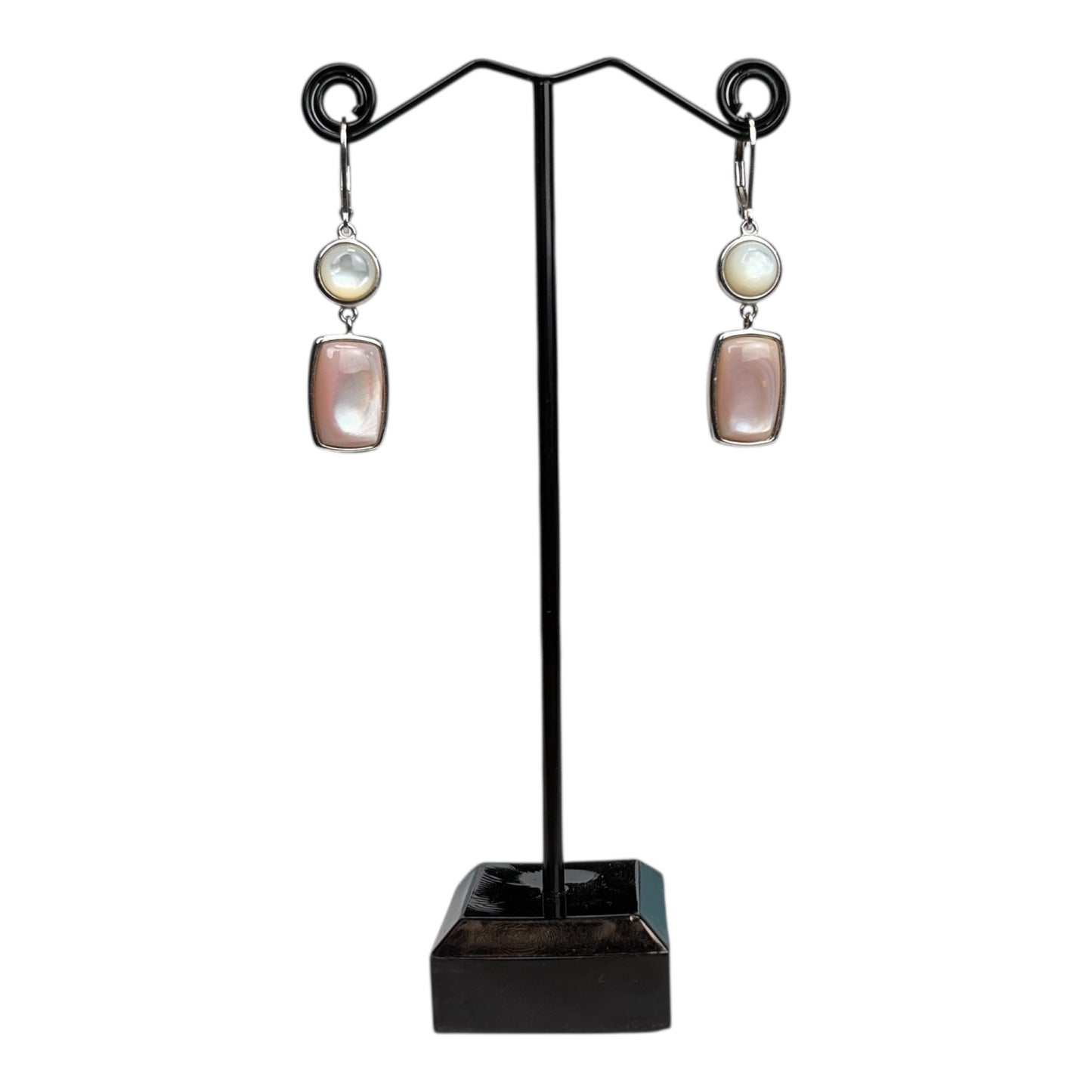 Rose Quarts Dangle Earrings