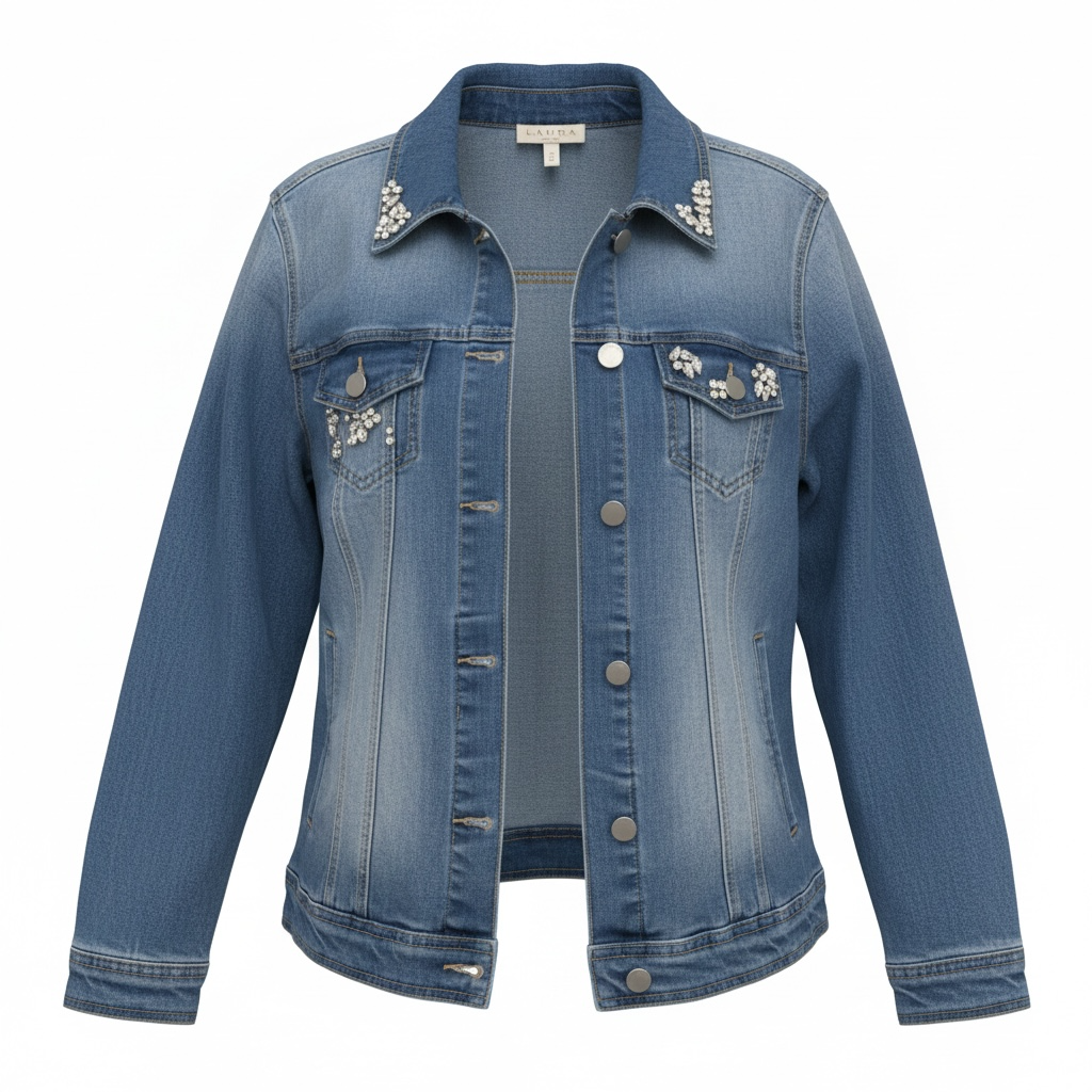 Embellished Denim Jacket size 16