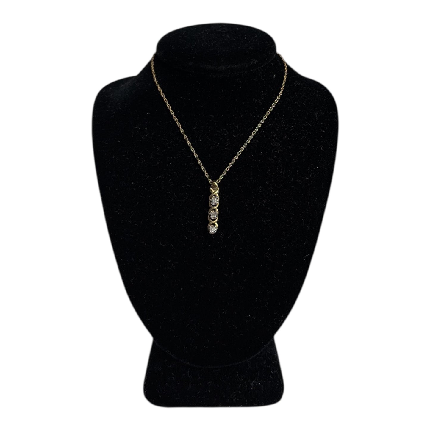 3 Diamond Drop Necklace