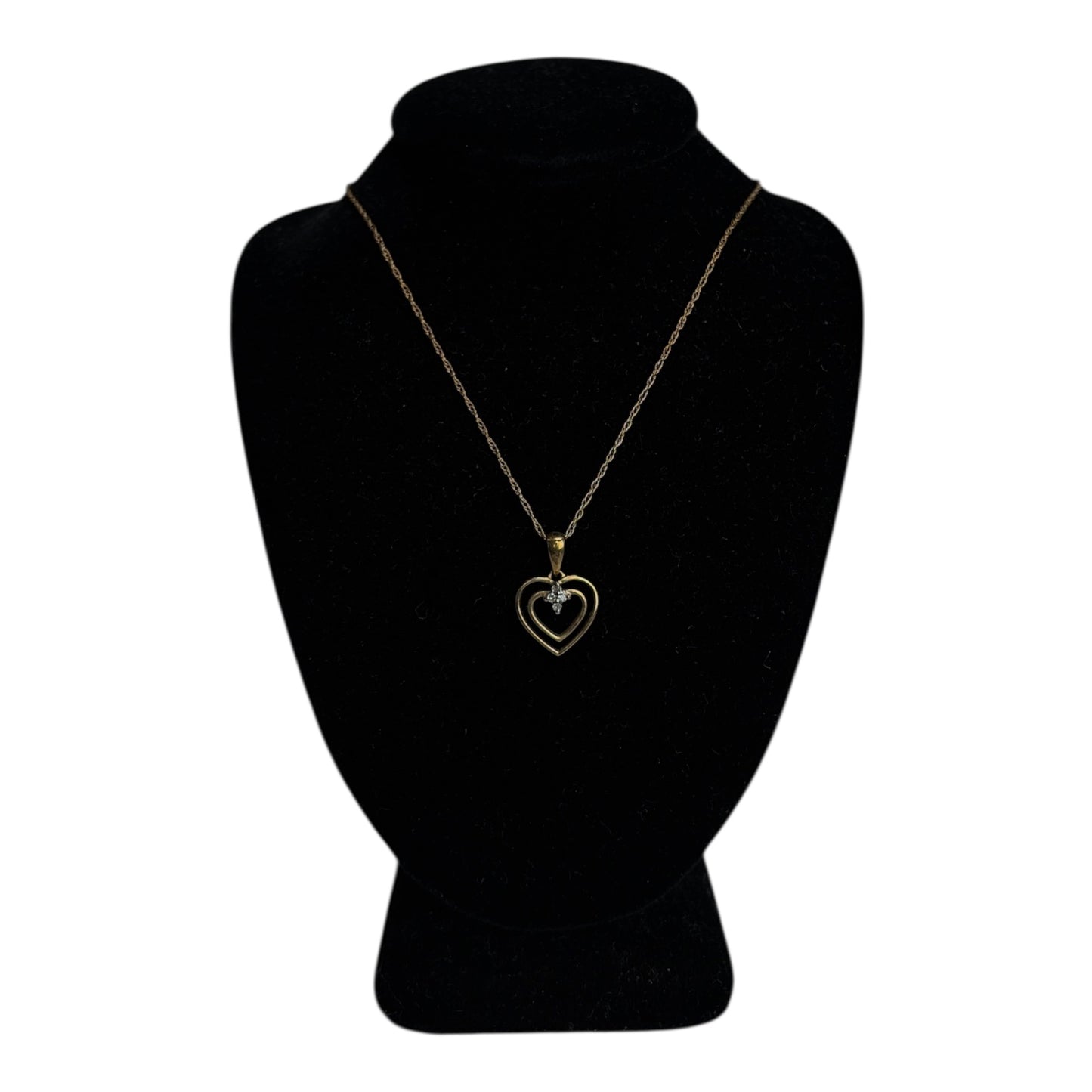 10 K gold Double Heart Necklace