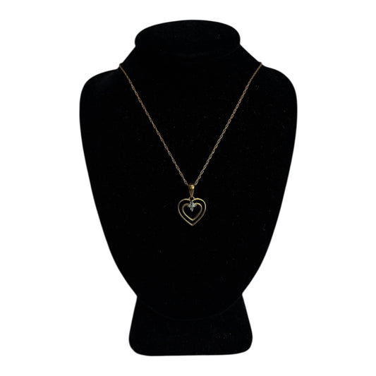 10 K gold Double Heart Necklace