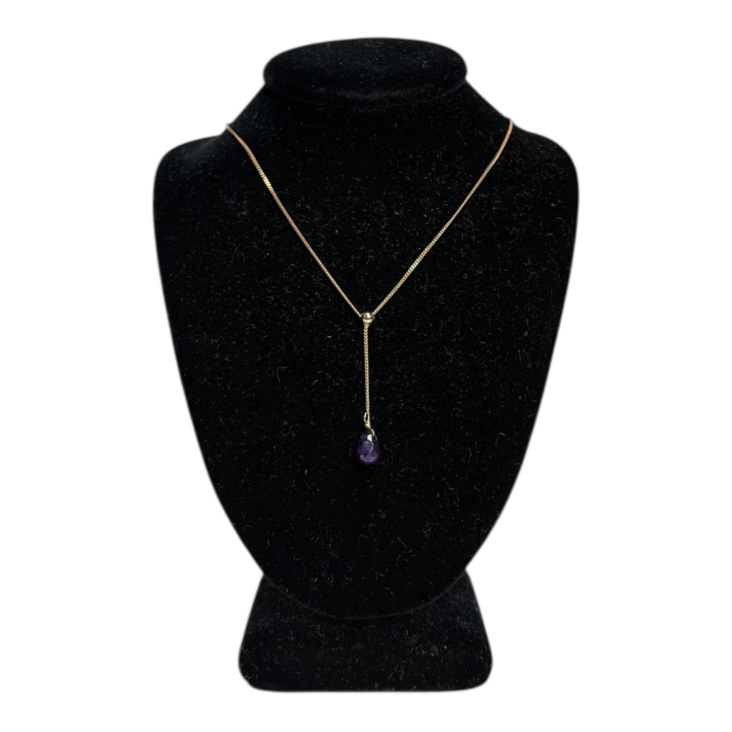 Amethyst Drop Necklace