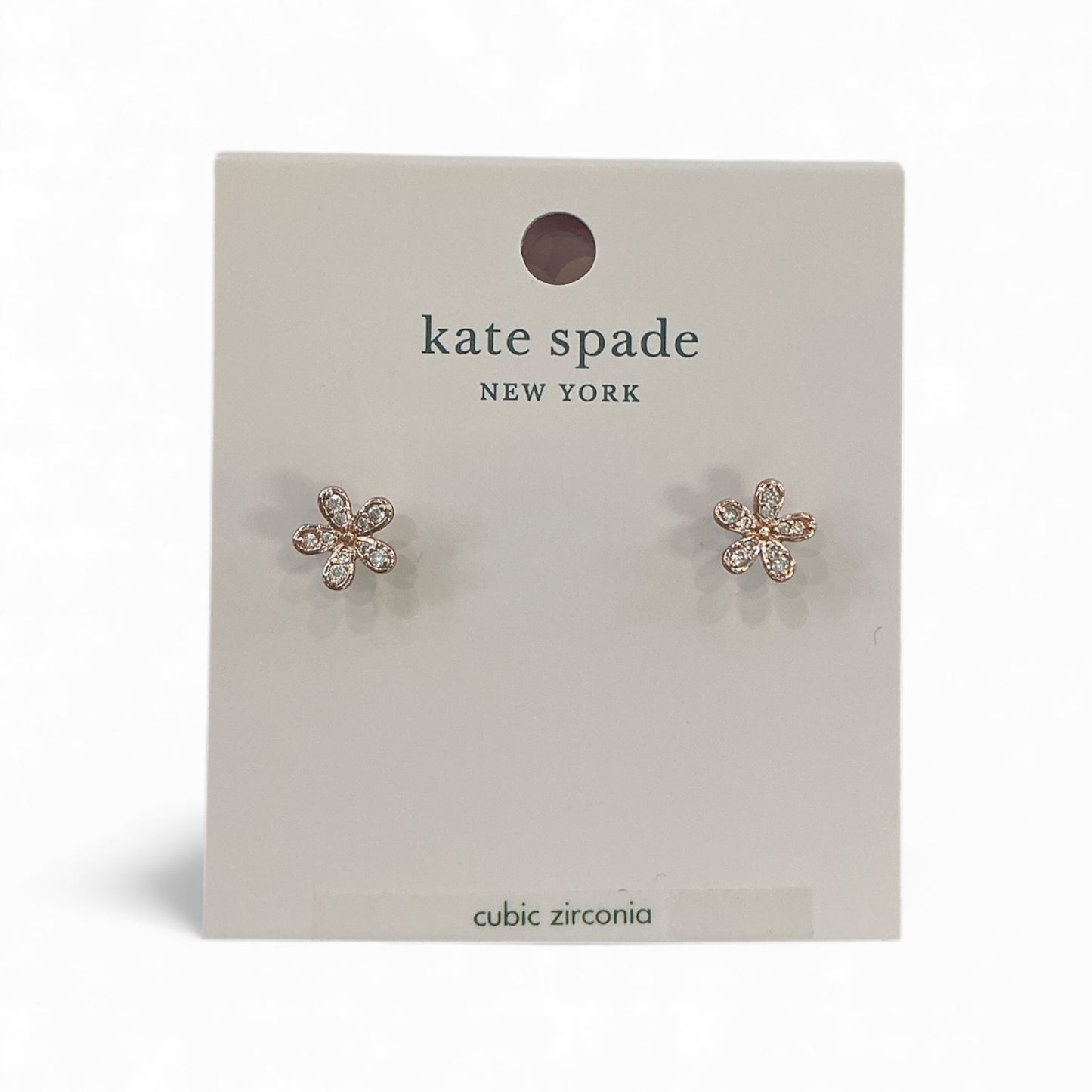 Gleaming Gardenia Flower Stud Earrings