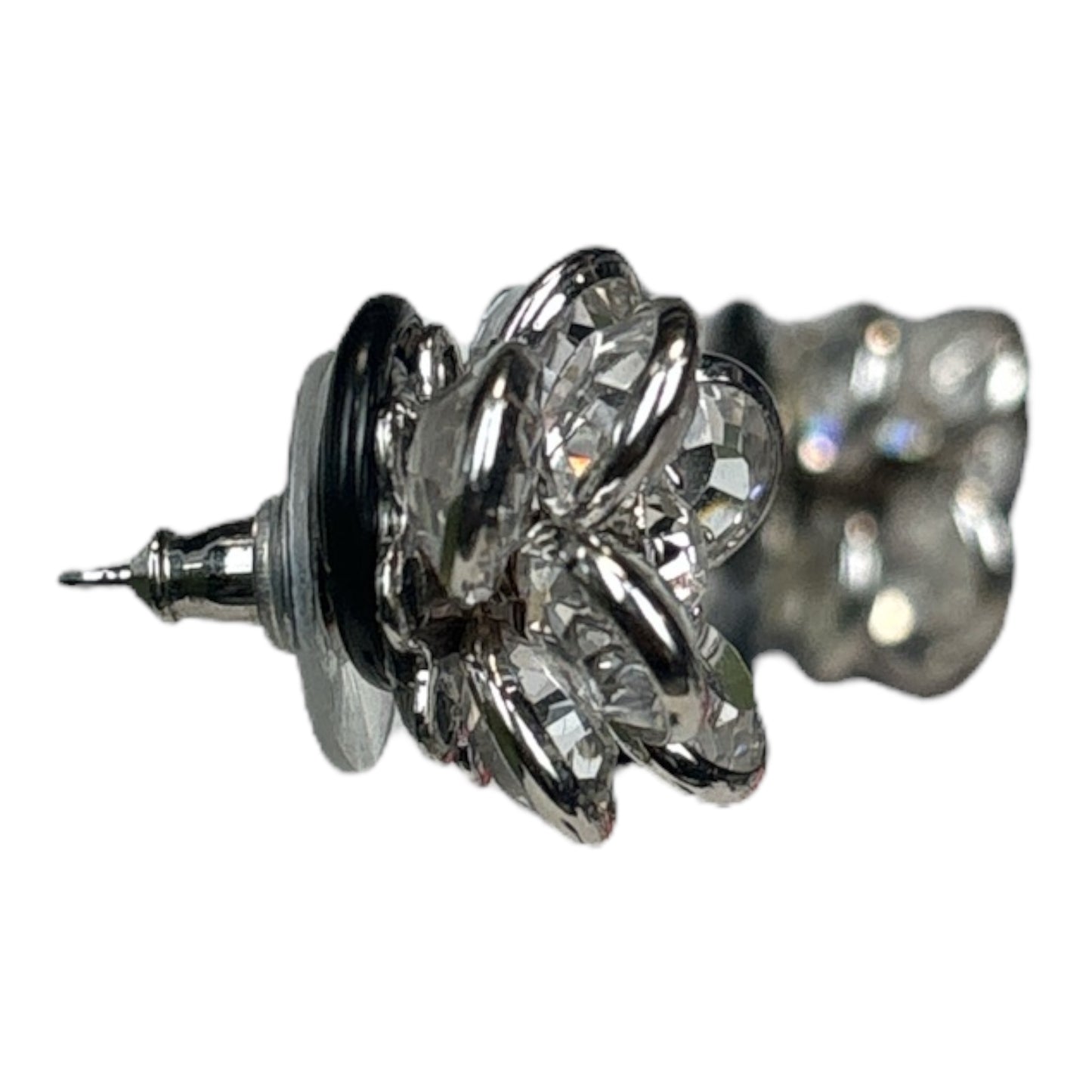 3D Crystal Flower Earrings