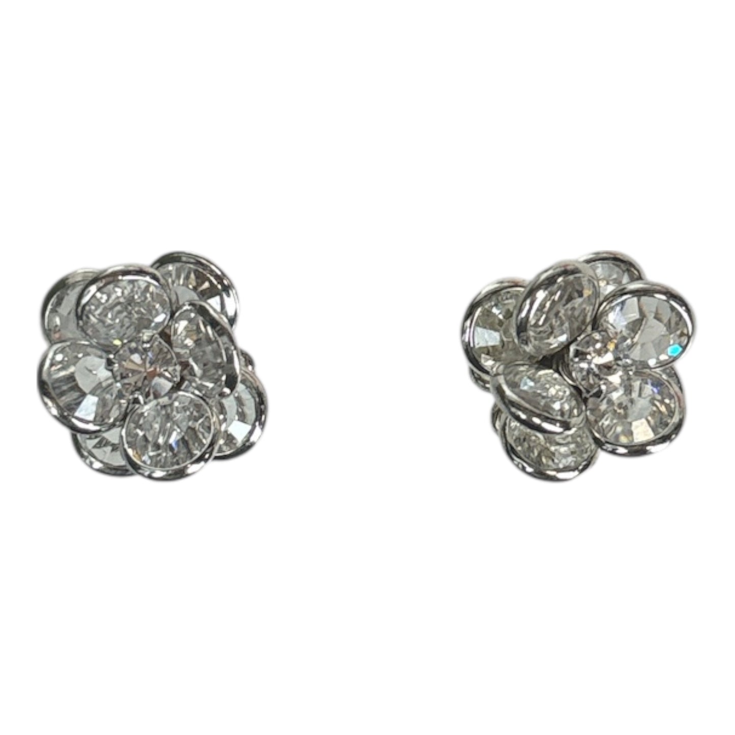 3D Crystal Flower Earrings
