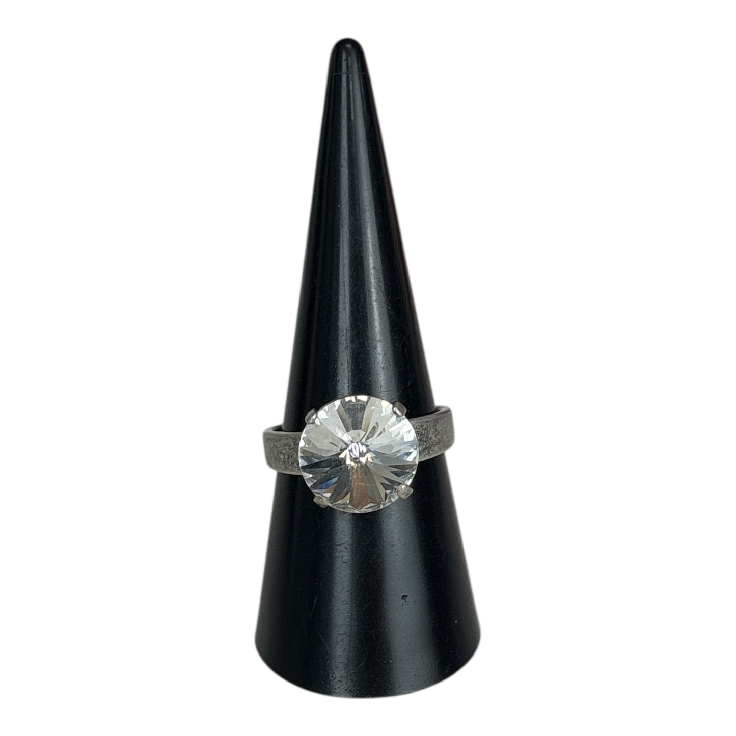 Clear Rivet Ring size 8